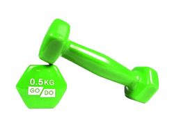 Гантель для фітнесу з вініловим покриттям 0.5 кг